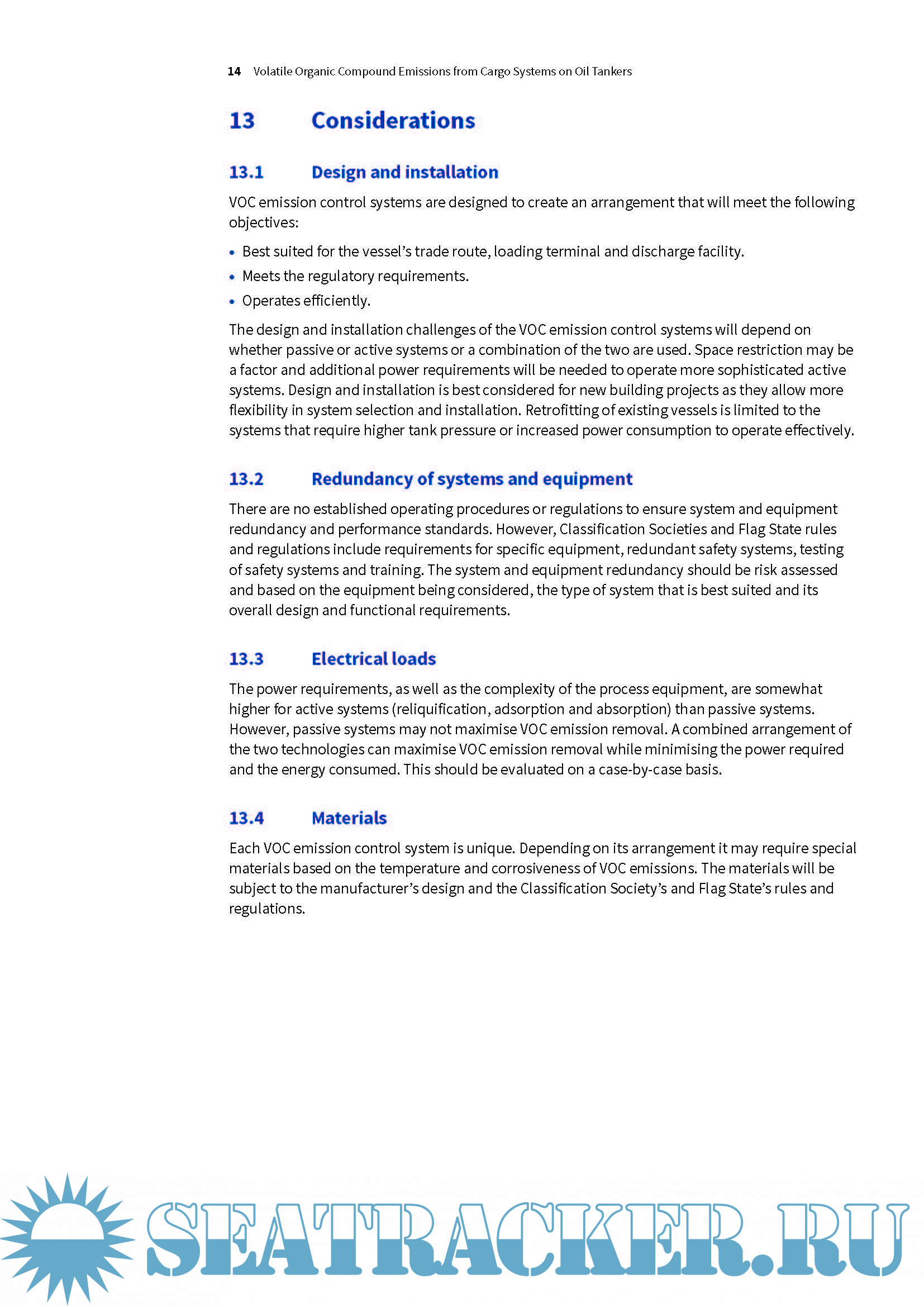 Volatile Organic Compound Emissions from Cargo Systems on Oil Tankers