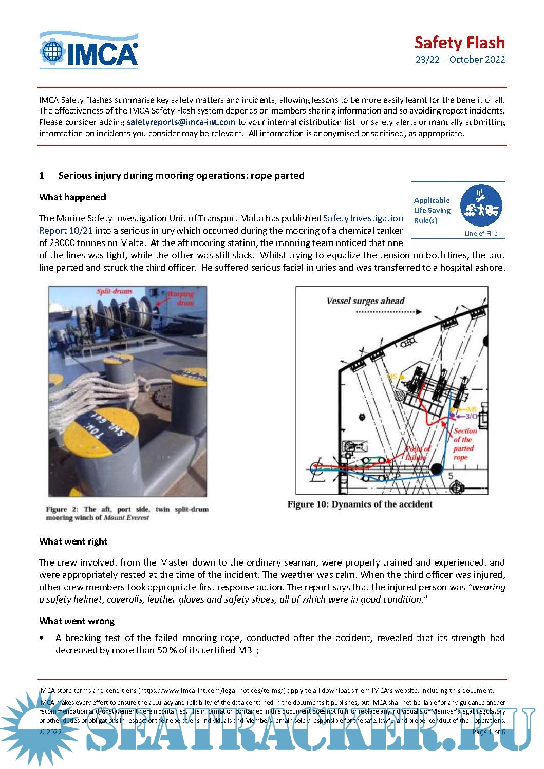 Safety Flash issue 23/22 IMCA [2022, PDF] › Marine Tracker