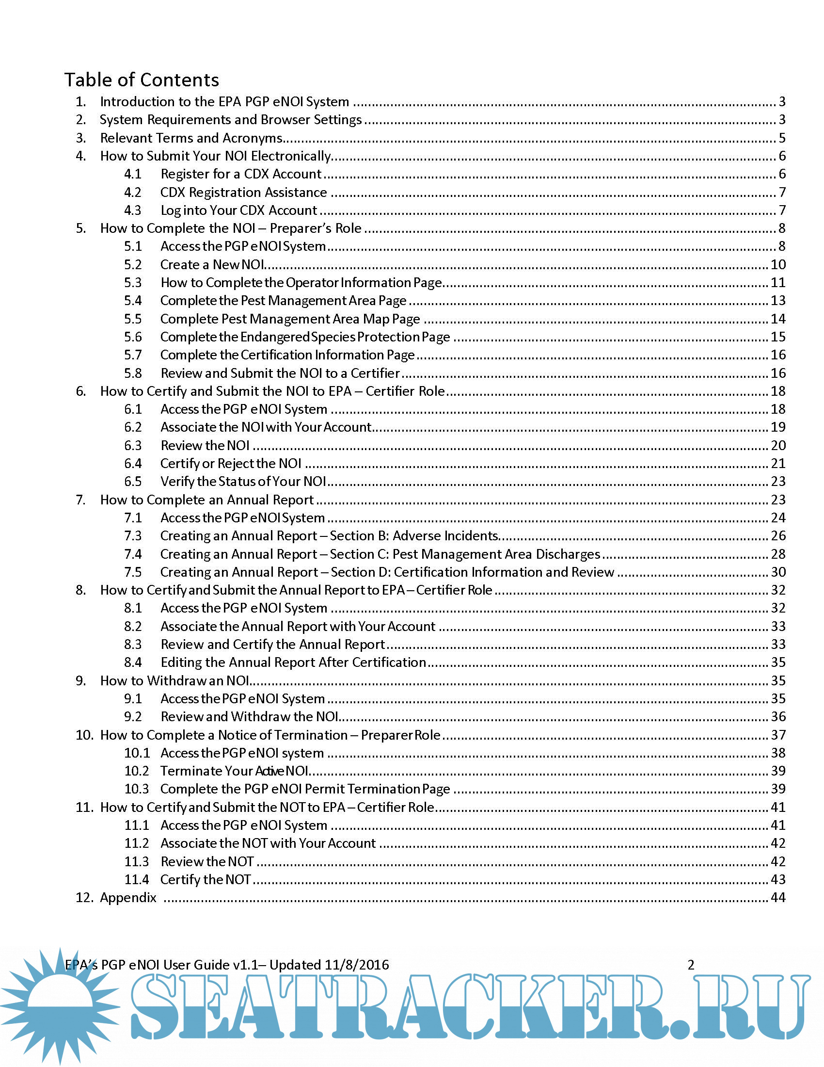 EPA's Pesticide General Permit (PGP) Electronic Notice of Intent (eNOI
