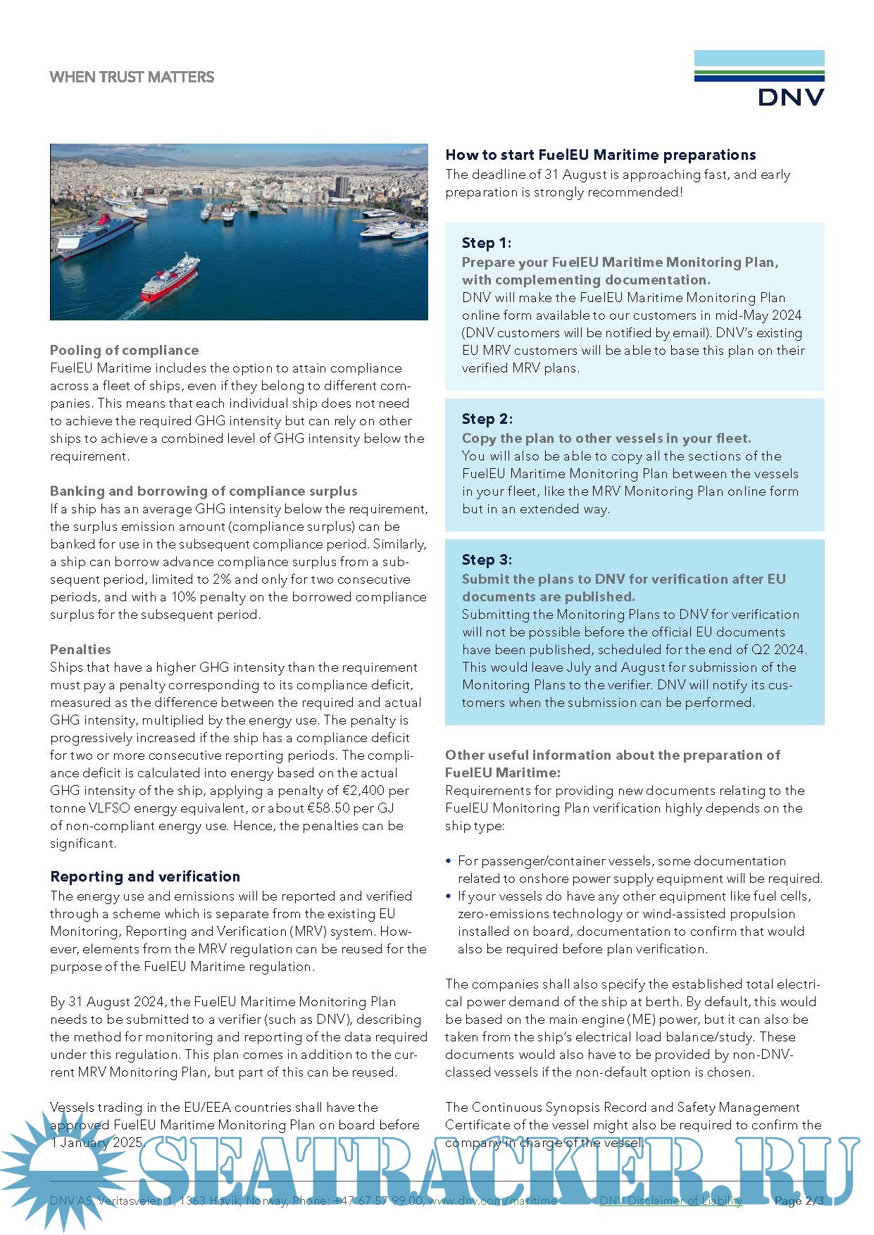 Fuel EU Maritime How to Prepare for Compliance DNV [2024, PDF