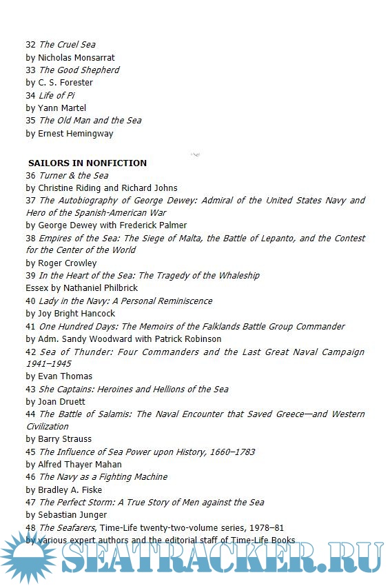 The Sailor's Bookshelf Fifty Books to Know the Sea Stavridis J