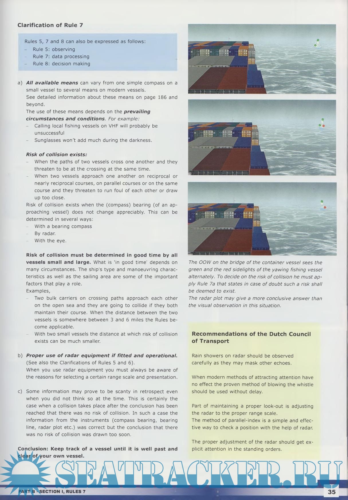 The COLREGs Guide Klaas van Dokkum [2021, PDF] › Marine Tracker