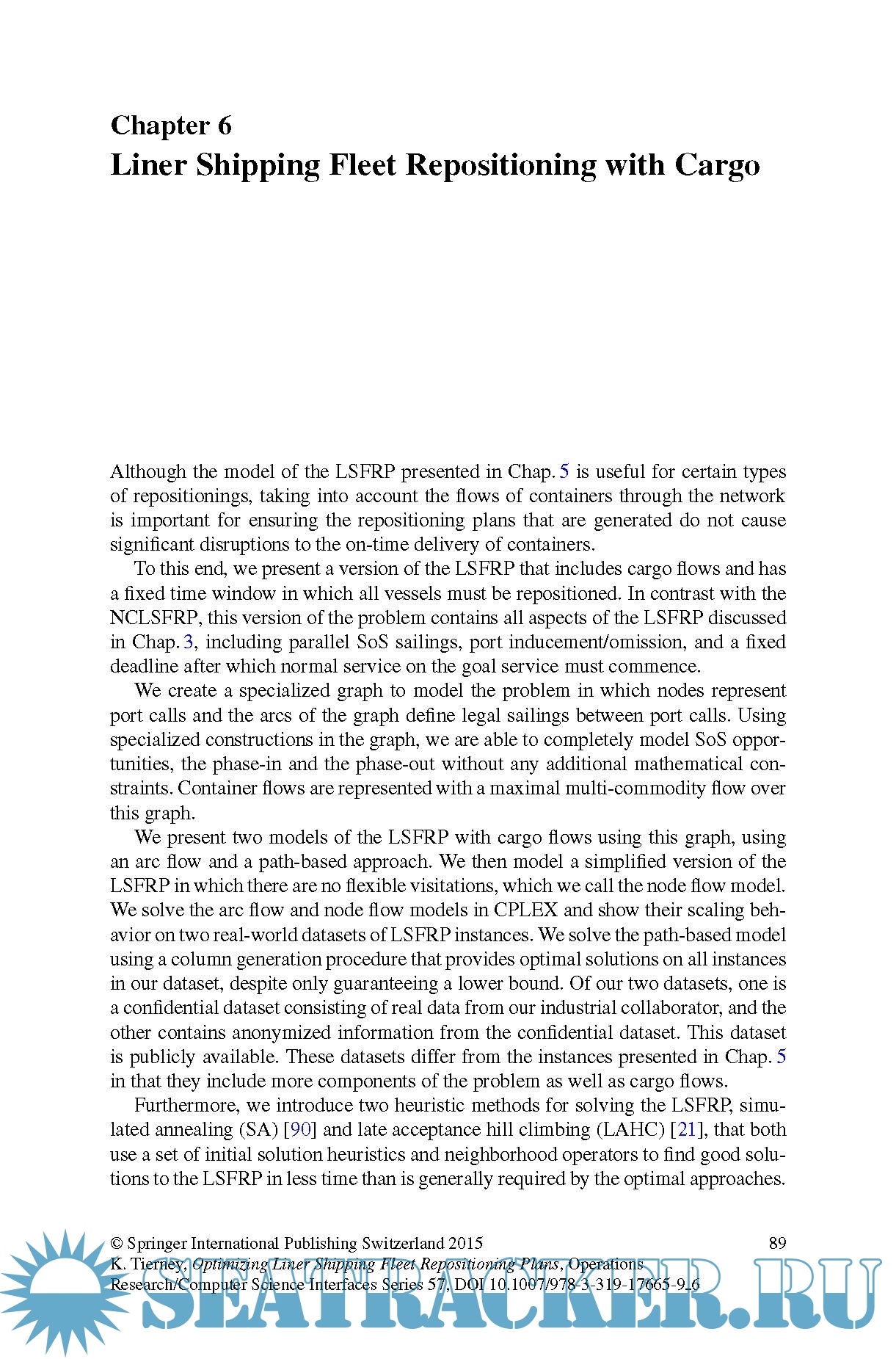 Optimizing Liner Shipping Fleet Repositioning Plans Tierney, Kevin