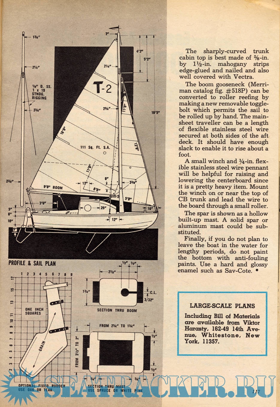 Tinkerbelle 2 Ocean Sailboat Yacht Boat plan Mechanix Illustrated
