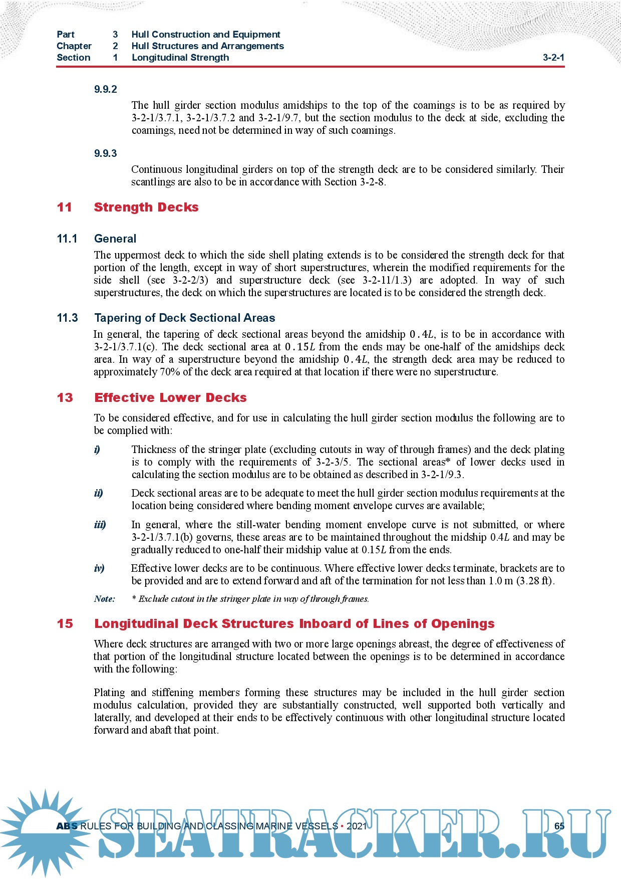 ABS Rules for Building and Classing Marine Vessels Part 3 Hull