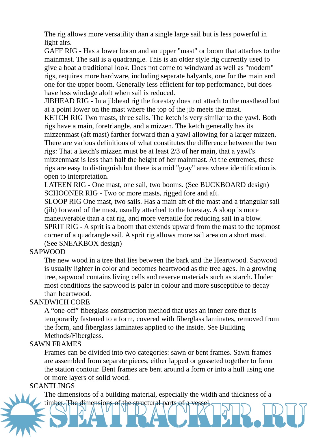 Boat Building Glossary [, PDF, DOCx] › Marine Tracker