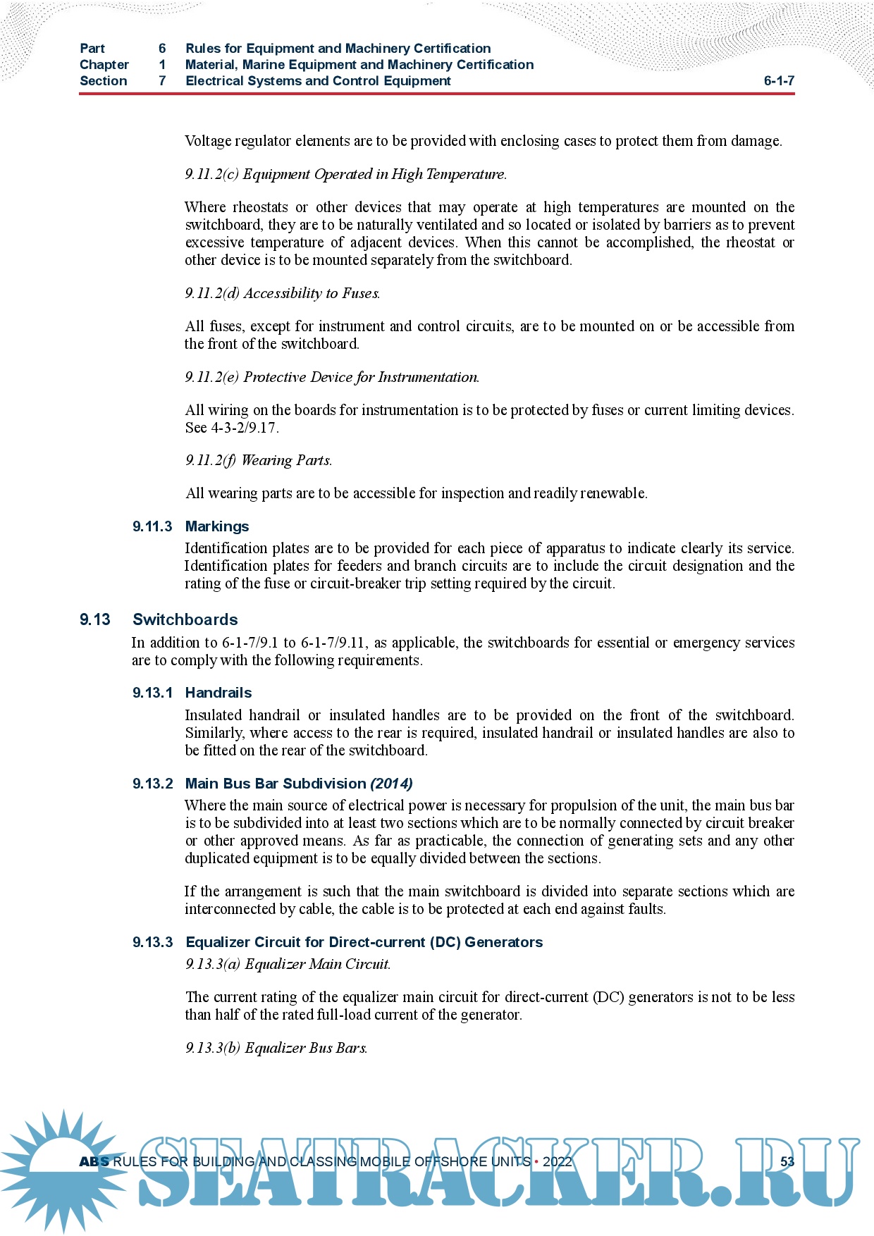 ABS Rules for Building and Classing Mobile Offshore Units Part 6