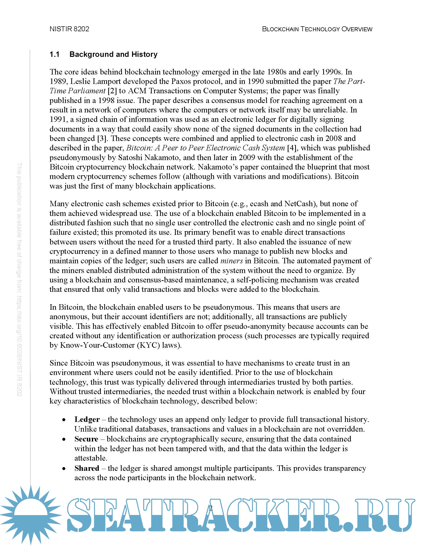 NISTIR 8202 Blockchain Technology Overview NIST National Institute