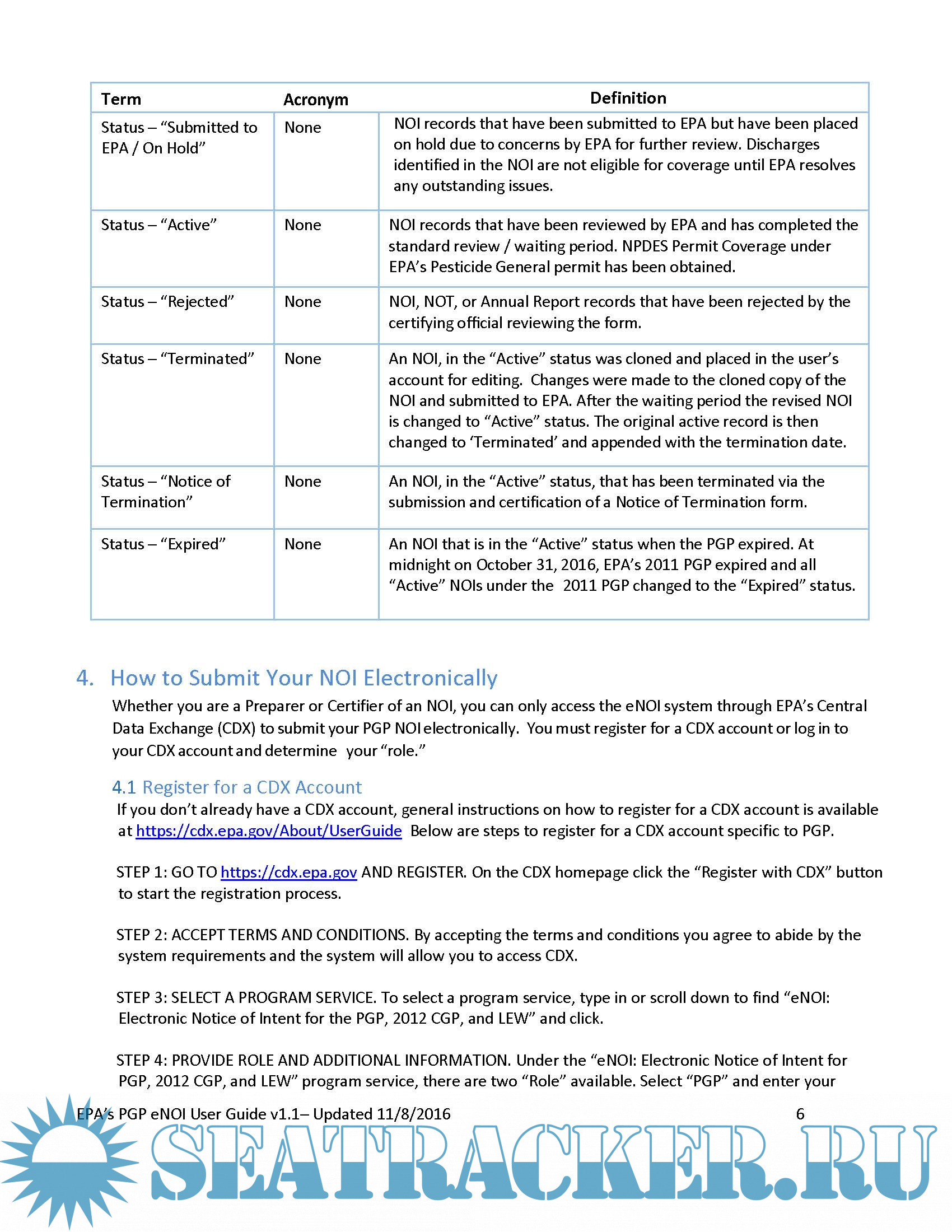 EPA's Pesticide General Permit (PGP) Electronic Notice of Intent (eNOI