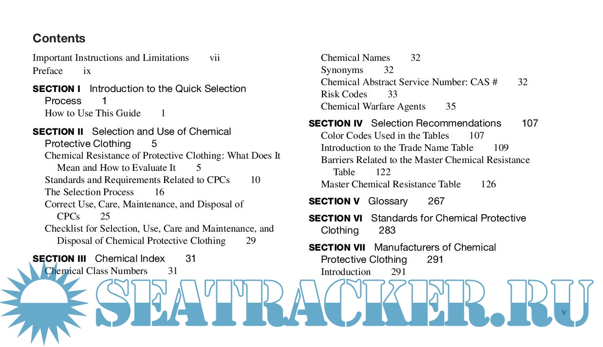 Quick Selection Guide to Chemical Protective Clothing Krister