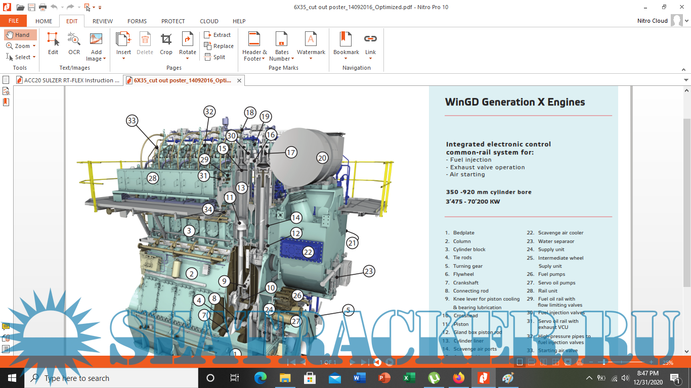 RTflex wx62,72 engine manual training videos etc - Wartisila [2020, PDF